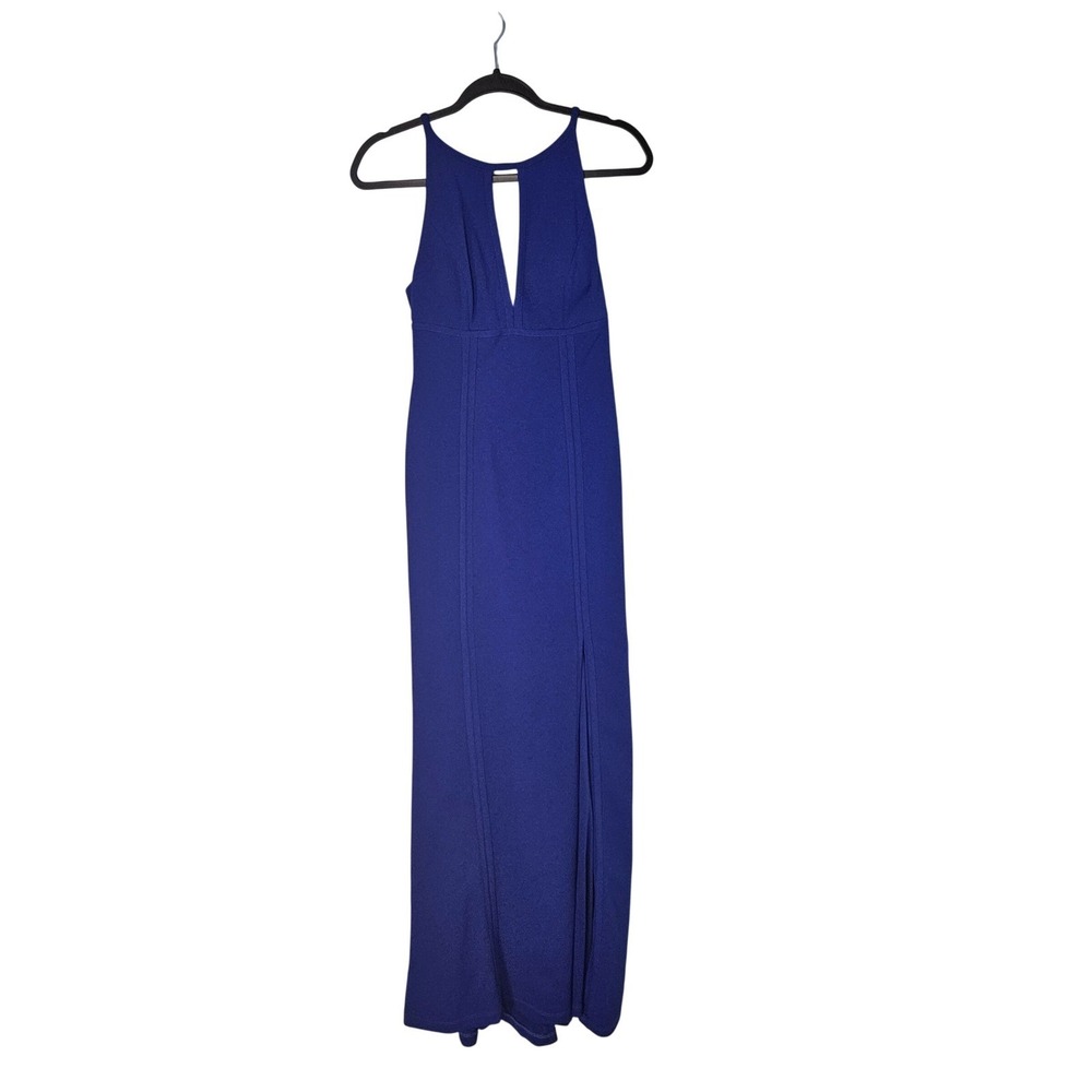 Aidan Mattox Royal Blue Keyhole Formal Maxi Dress Womens Size 0